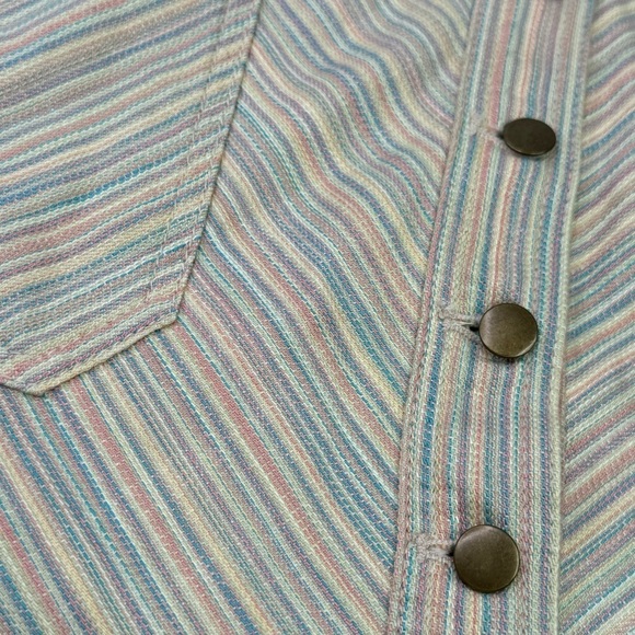 Pilcro and the Letterpress Anthropologie a-line skirt pastel rainbow chino 2 - Picture 2 of 7